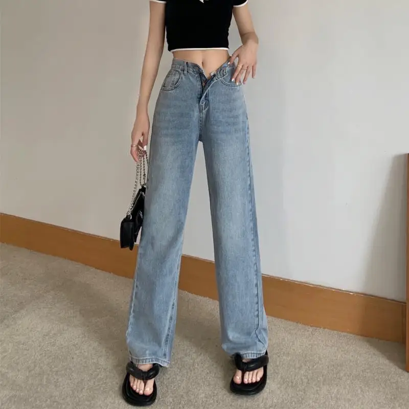 Woman Jeans High Waist Clothes Wide Leg Denim Clothing Blue Streetwear Vintage Quality Nice Vogue Harajuku Straight Pants
Woman Jeans High Waist Clothes Wide Leg Denim Clothing Blue Streetwear Vintage Quality Nice Vogue Harajuku Straight Pants