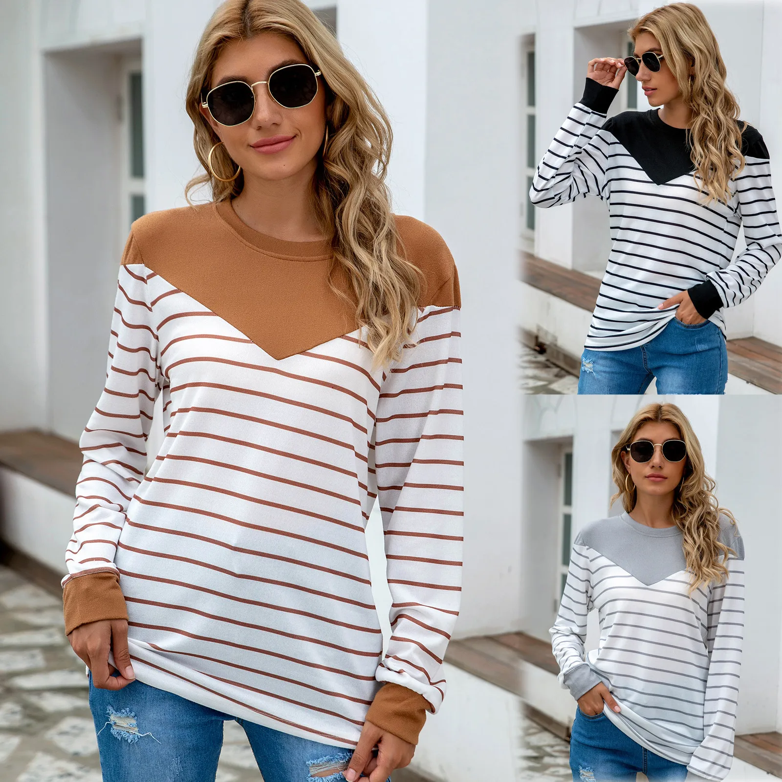 Plus Size Fashion Striped Blouse Shirt Loose O-Neck Top Tee Casual Autumn Winter Ladies Female Women Long Sleeve Blusas Pullover
Plus Size Fashion Striped Blouse Shirt Loose O-Neck Top Tee Casual Autumn Winter Ladies Female Women Long Sleeve Blusas Pullover