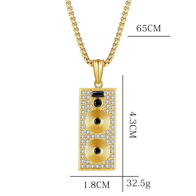 Hot Selling Fashion Popular Rap Street Rap Box Player Creative Hiphop Necklace Iced Cubic Zircon Men's Hip Hop Jewelry
Hot Selling Fashion Popular Rap Street Rap Box Player Creative Hiphop Necklace Iced Cubic Zircon Men's Hip Hop Jewelry