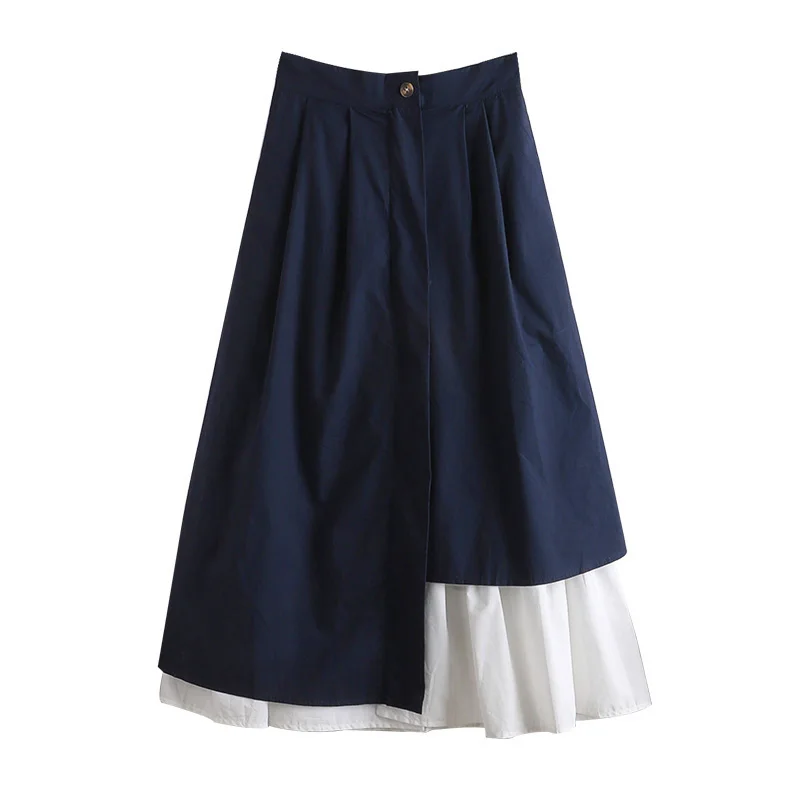 Women Zipper Button Skirts 2021 New Autumn Elastic High Waist Patchwork Long Skirts Large Swing Irregular Maxi Skirt Jupe Femme 
Women Zipper Button Skirts 2021 New Autumn Elastic High Waist Patchwork Long Skirts Large Swing Irregular Maxi Skirt Jupe Femme