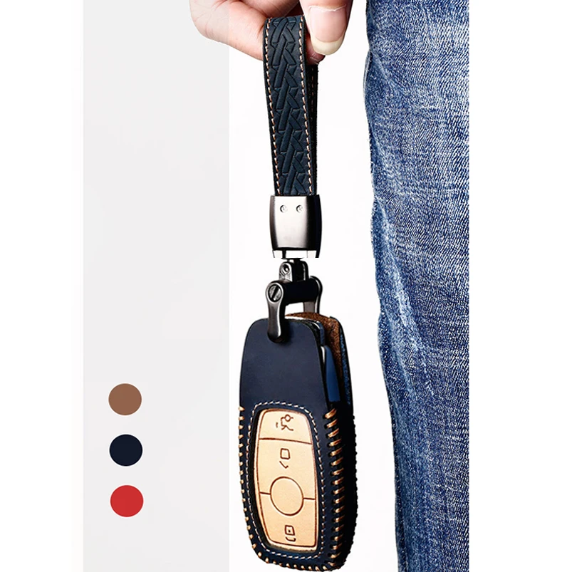 New Genuine Leather Car Smart Key Fob Holder Case Cover Chain Shell Bag For Mecedes Benz C E S Class AMG GLC Accessories 2018 UP
New Genuine Leather Car Smart Key Fob Holder Case Cover Chain Shell Bag For Mecedes Benz C E S Class AMG GLC Accessories 2018 UP