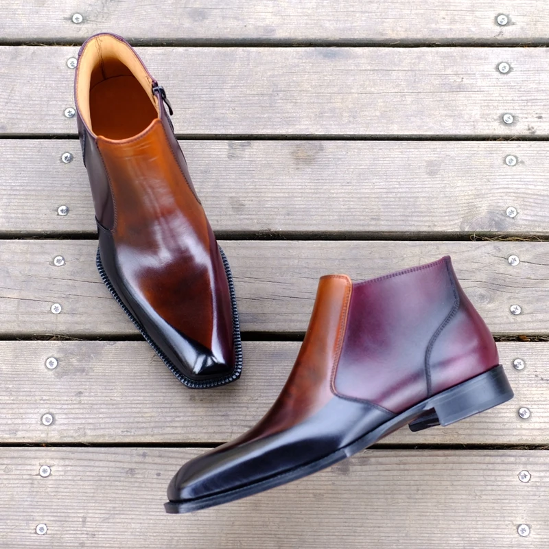Sipriks Luxury Calf Leather Ankle Zip Boots Men's Shiny Unique Gents Suit Formal Dress Shoes Italian Male Cowboy Boots 2021 BT7
Sipriks Luxury Calf Leather Ankle Zip Boots Men's Shiny Unique Gents Suit Formal Dress Shoes Italian Male Cowboy Boots 2021 BT7