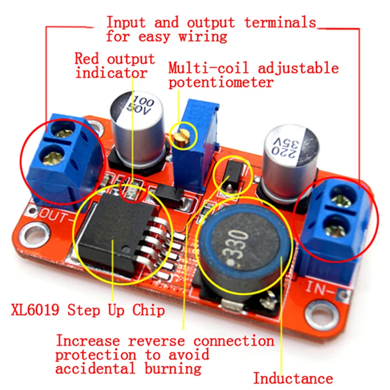 Brand new and high quality 5A DC-DC Step Up Power Module Boost Volt Converter 3.3V-35V To 5V 6V 9V 12V 24V
Brand new and high quality 5A DC-DC Step Up Power Module Boost Volt Converter 3.3V-35V To 5V 6V 9V 12V 24V