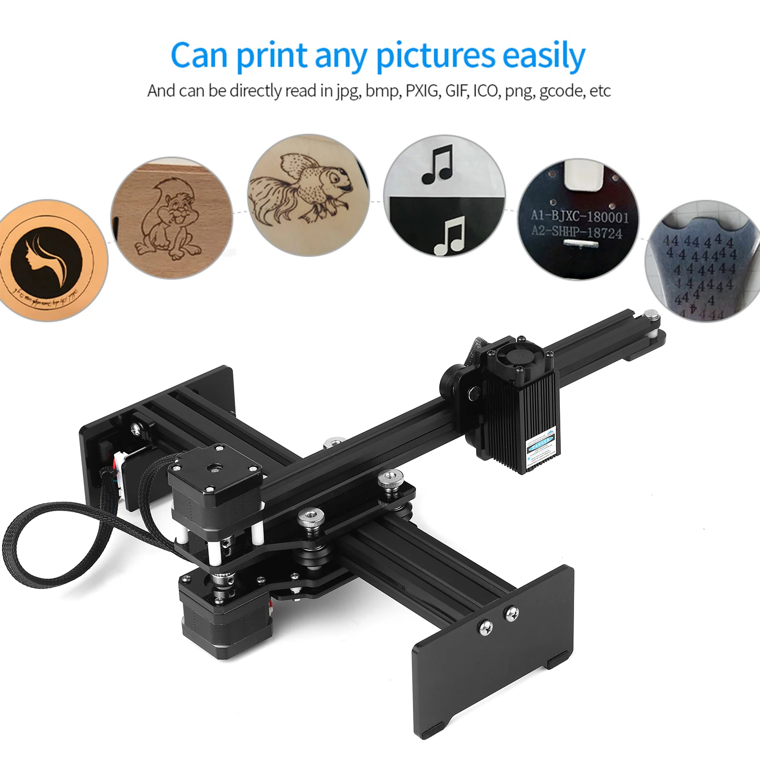 Laser Engraving Machine Mini Desktop Laser Engraver Printer Portable Carver DIY Laser Logo Mark Printer Working Area
Laser Engraving Machine Mini Desktop Laser Engraver Printer Portable Carver DIY Laser Logo Mark Printer Working Area