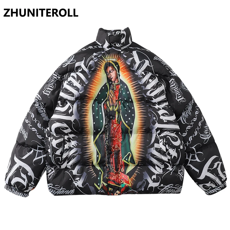 2022 Men Parka Mary Gothic Print Hip Hop Jacket Windbreaker Thick Jacket Harajuku Cotton Padded Jacket Zipper Coat Winter Tops
2022 Men Parka Mary Gothic Print Hip Hop Jacket Windbreaker Thick Jacket Harajuku Cotton Padded Jacket Zipper Coat Winter Tops