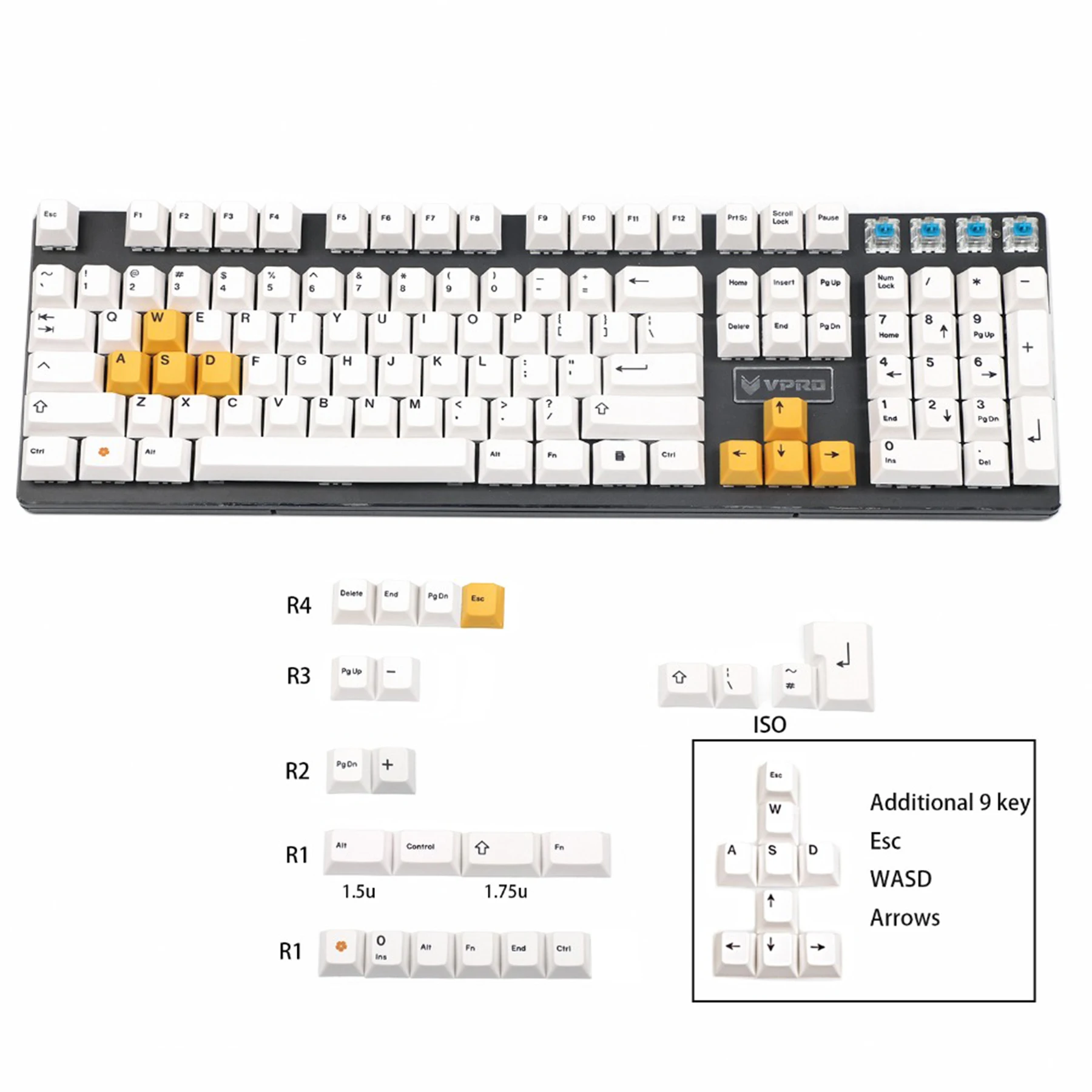 Колпачки клавиш Cherry Profile 134 для механической клавиатуры 60% TKL GK61X 84 96 
Колпачки клавиш Cherry Profile 134 для механической клавиатуры 60% TKL GK61X 84 96