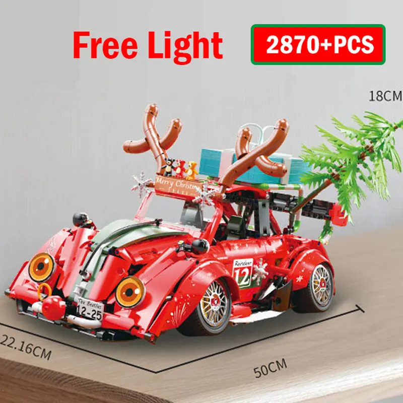 Qiye Technical Christmas Beetle Car Building Blocks Christmas Tree Toys MOC Super Racing Classic Vehicle Bricks Kids XMAS Gifts
Qiye Technical Christmas Beetle Car Building Blocks Christmas Tree Toys MOC Super Racing Classic Vehicle Bricks Kids XMAS Gifts