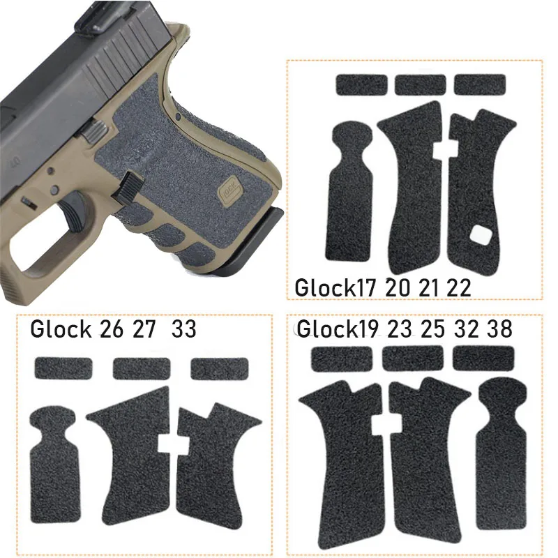 Нескользящая резиновая текстурная оберточная лента для Glock 17 19 20 21 22 23 25 26 27 32 33 38