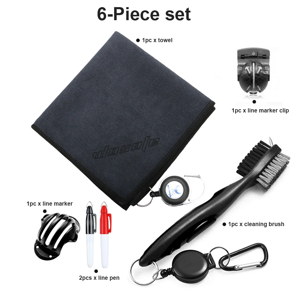 Men Women Towel Gift Golf Tool Set Ball Liner Groove Cleaner Brush Easy Apply Golfer Portable Outdoor Professional 6 In 1
Men Women Towel Gift Golf Tool Set Ball Liner Groove Cleaner Brush Easy Apply Golfer Portable Outdoor Professional 6 In 1