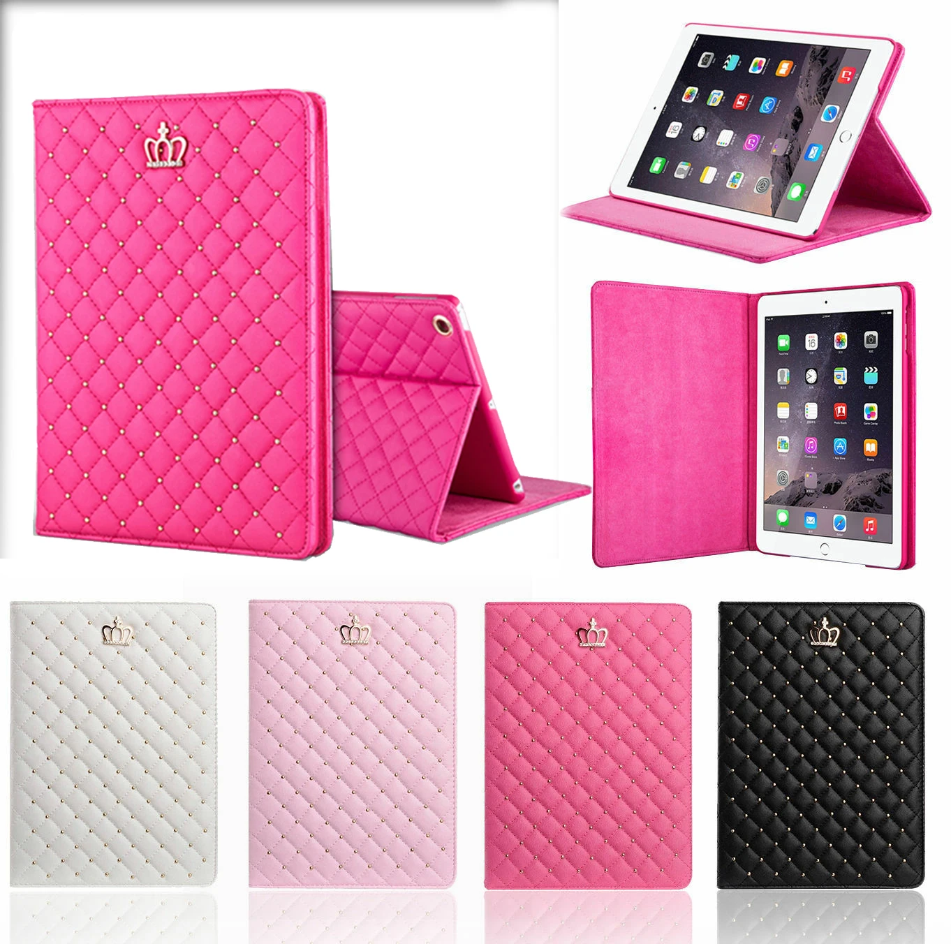 For iPad Air 1 Air 2 Luxury Coque for iPad mini 2 3 Case Crown PU Leather for iPad 2 3 4 mini 4 Cover Smart Stand Protect Funda
For iPad Air 1 Air 2 Luxury Coque for iPad mini 2 3 Case Crown PU Leather for iPad 2 3 4 mini 4 Cover Smart Stand Protect Funda