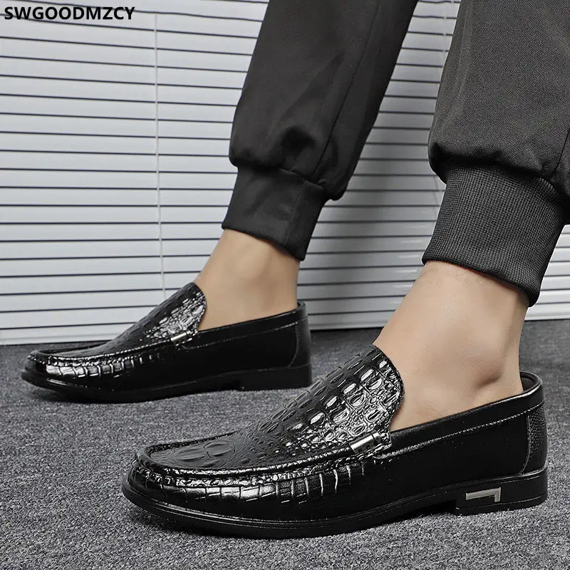 

Brown Crocodile Shoes Men Coiffeur Dress Shoes for Men Black Party Shoes for Man 2023 Zapatos De Vestir De Los Hombres Chaussure
