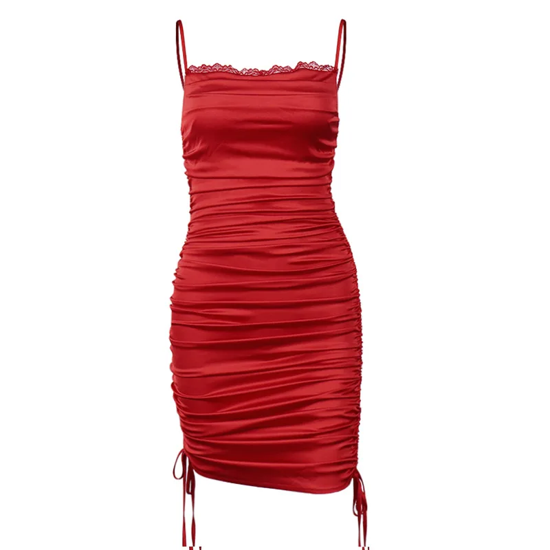 2021 Summer Women's Sexy Nightclub Lace Pile Neck Pleated Suspender Skirt Dress
2021 Summer Women's Sexy Nightclub Lace Pile Neck Pleated Suspender Skirt Dress