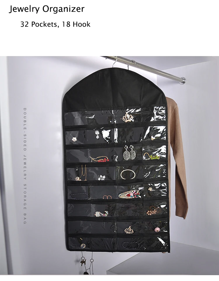 46x81cm Jewelry Hanging Storage Necklace Bracelet Earring Pouch Organizer Display BagJewelry Hanging Bag Storage Ear ring Chain
46x81cm Jewelry Hanging Storage Necklace Bracelet Earring Pouch Organizer Display BagJewelry Hanging Bag Storage Ear ring Chain