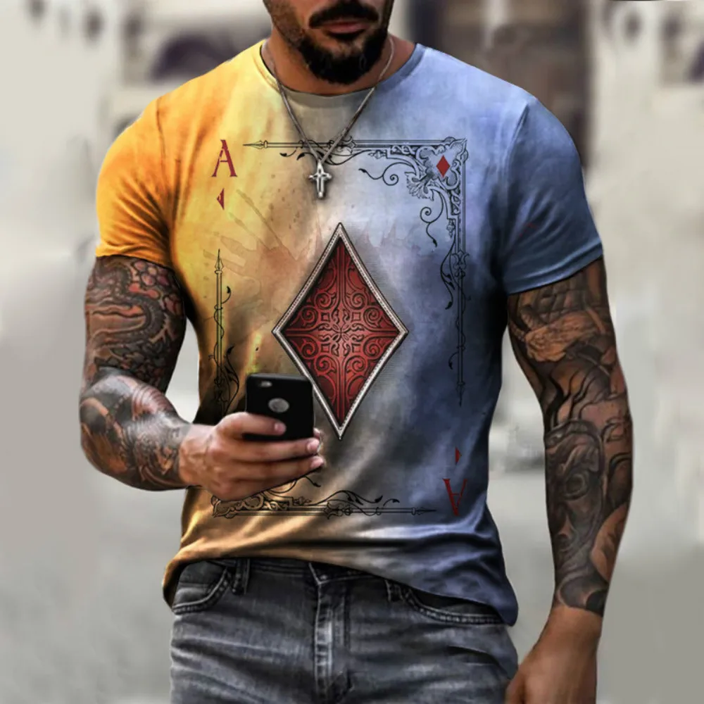Cool men's poker 3D printing T-shirt fashion street O-neck apparel casual quick-drying T-shirt XXS-6XL summer new style
Cool men's poker 3D printing T-shirt fashion street O-neck apparel casual quick-drying T-shirt XXS-6XL summer new style