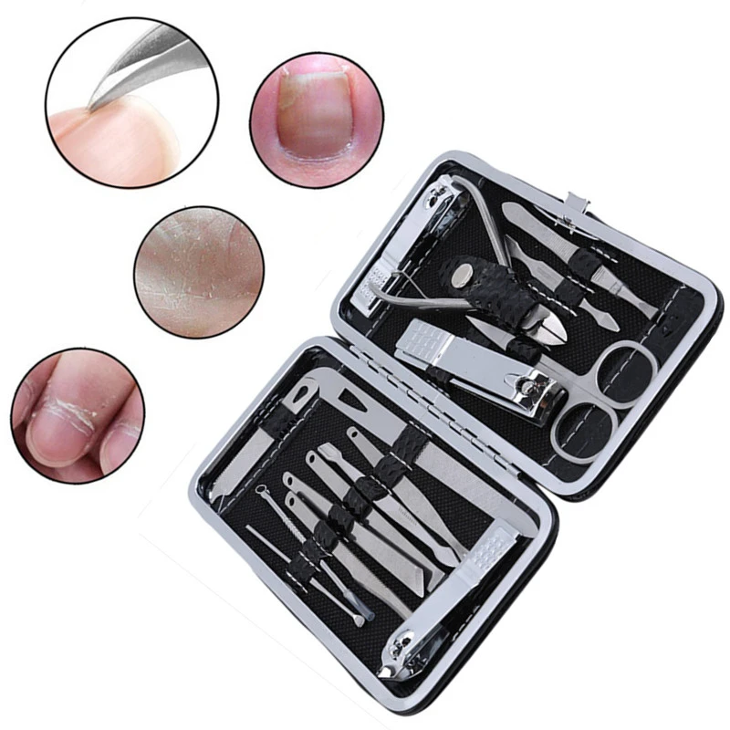 

16Pcs Manicure Cutters Nail Clipper Set Household Stainless Steel Ear Spoon Nail Clippers Manicure Tool Pedicure Nail Scissors
