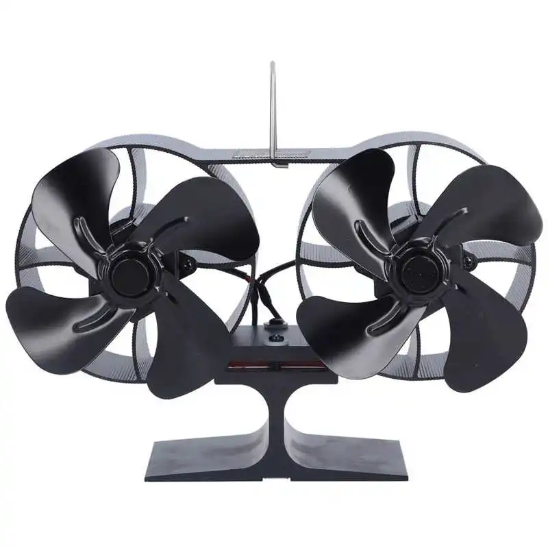 Dual Head Stove Fan 8 Blade Eco Friendly Automatic Heat Powered Fans for Log Burner Wood
Dual Head Stove Fan 8 Blade Eco Friendly Automatic Heat Powered Fans for Log Burner Wood