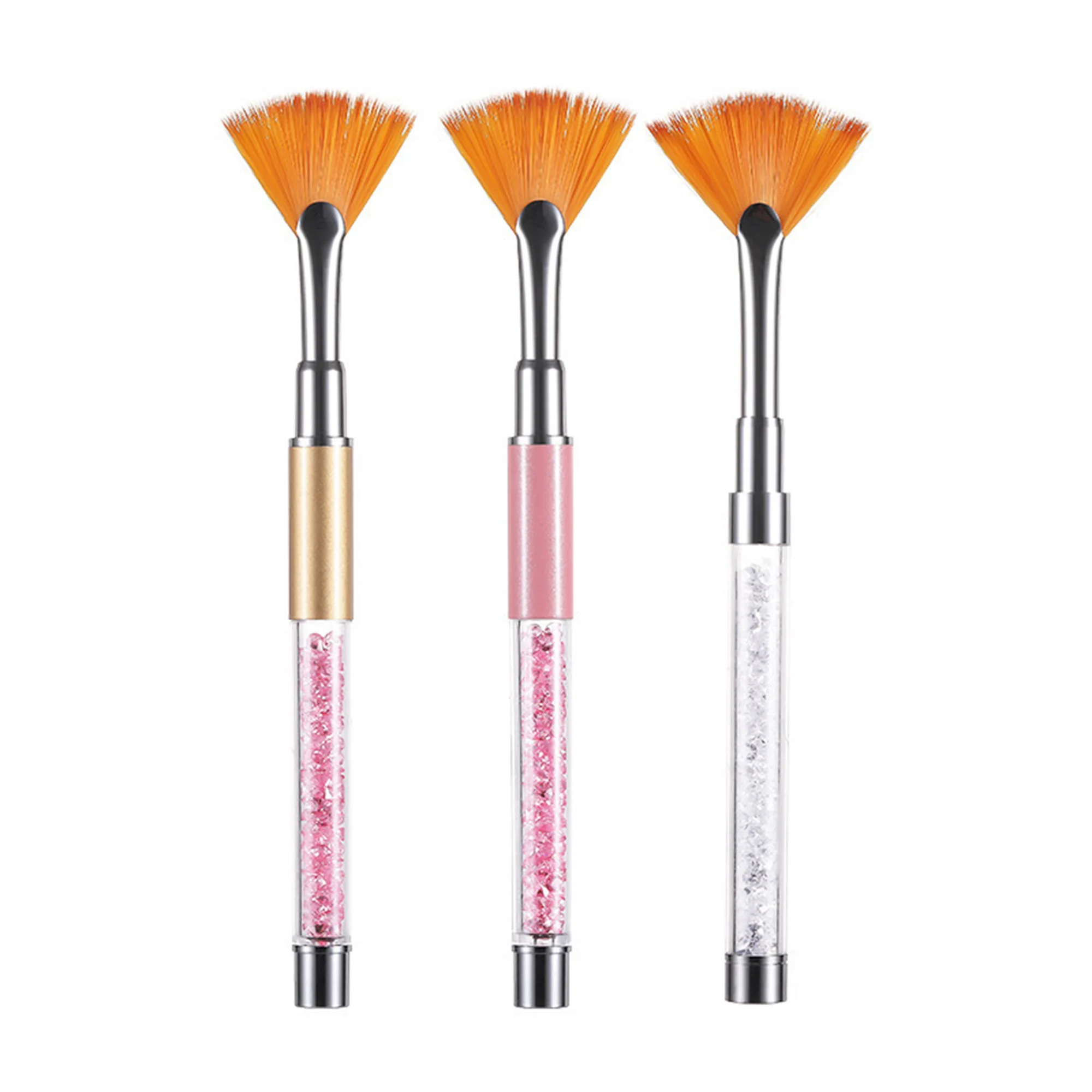 New 1pc Crystal Nail Art Fan Shaped Brush Acrylic Uv Gel Gradient Painting Pen Glitter Powder Dust Remover Tool 3 Colors
New 1pc Crystal Nail Art Fan Shaped Brush Acrylic Uv Gel Gradient Painting Pen Glitter Powder Dust Remover Tool 3 Colors