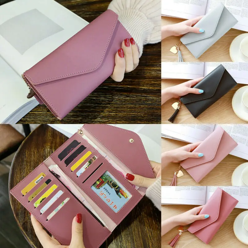 Women Fashion PU Faux Leather Wallet Lady Solid Tassel Zipper Clutch Handbag Ladys Purse ID Card Holders
Women Fashion PU Faux Leather Wallet Lady Solid Tassel Zipper Clutch Handbag Ladys Purse ID Card Holders