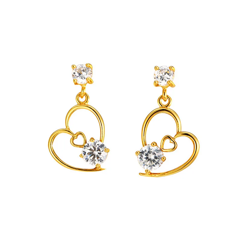 New ladies sweet love gold small fresh couple zircon heart-shaped earrings set long tassel pendant earrings 2021 jewelry
New ladies sweet love gold small fresh couple zircon heart-shaped earrings set long tassel pendant earrings 2021 jewelry