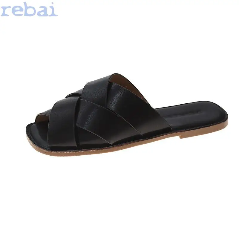 2020 New Brand Slippers Weave Leather Women Sandal Open Toe Flat Casual Slides Summer Outdoor Beach Female Flip Flops
2020 New Brand Slippers Weave Leather Women Sandal Open Toe Flat Casual Slides Summer Outdoor Beach Female Flip Flops