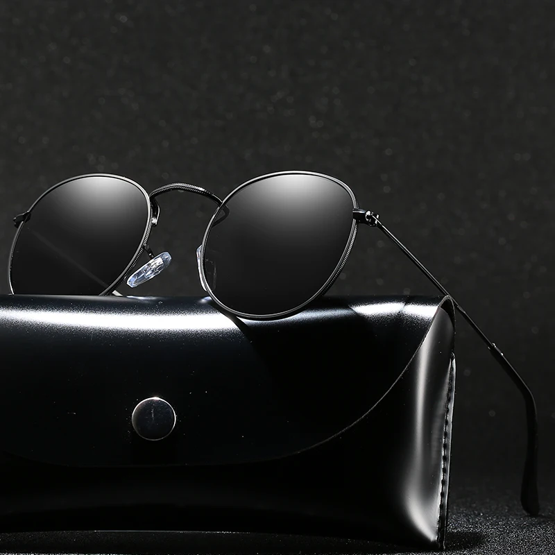 With Case Round Polarized Sunglasses Men Brand Designer Polaroid Sun Glasses Women Metal Frame Black Lens Eyewear Driving
With Case Round Polarized Sunglasses Men Brand Designer Polaroid Sun Glasses Women Metal Frame Black Lens Eyewear Driving