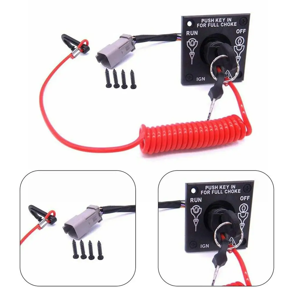 Outboard Engine 176408 0176408 Single Engine Ignition Starter Cut Off Switch With Keys For Johnson BRP Evinrude Boat Motor
Outboard Engine 176408 0176408 Single Engine Ignition Starter Cut Off Switch With Keys For Johnson BRP Evinrude Boat Motor