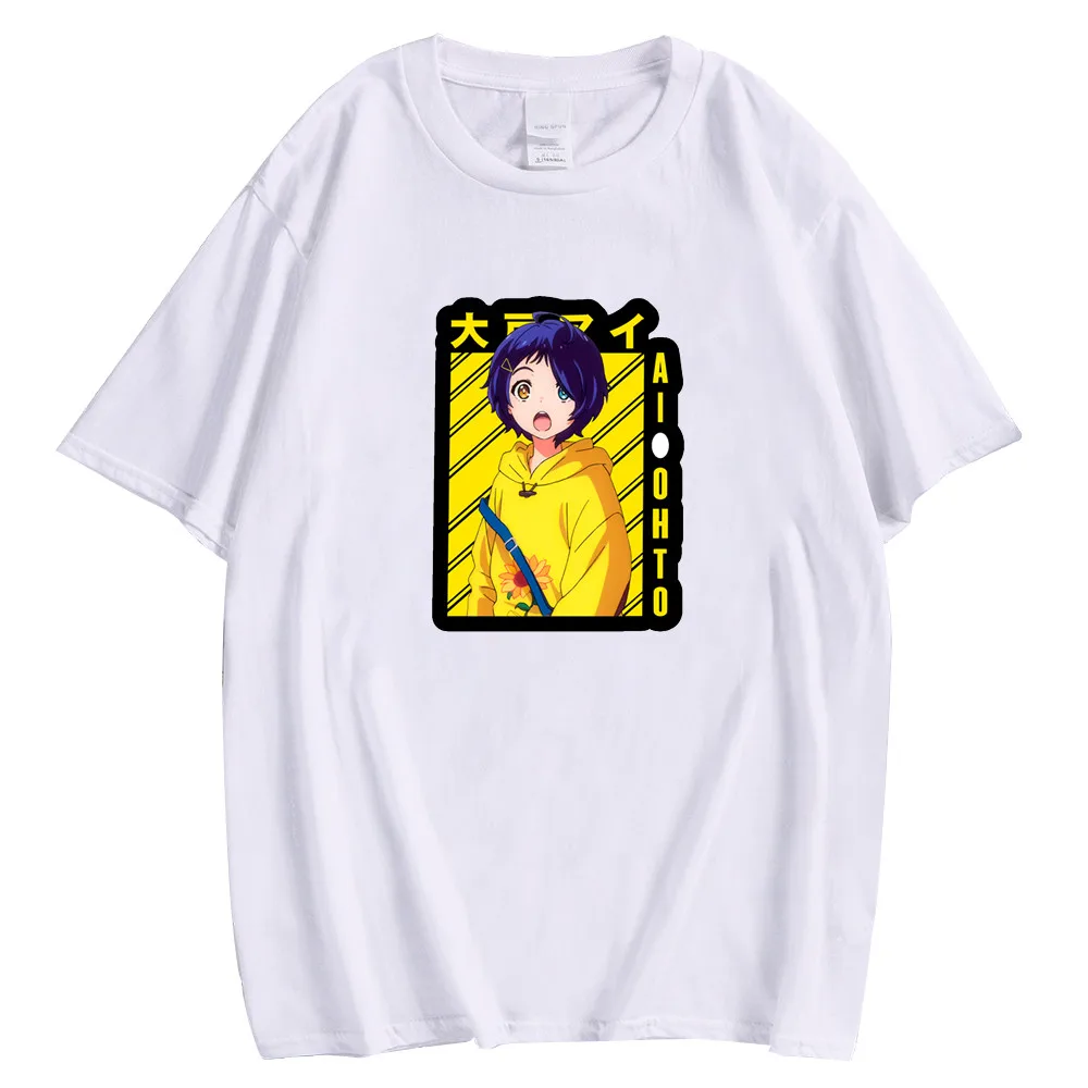 

CLOOCL Wonder Egg Priority Cotton T-shirts 3D Graphics Cartoon Anime Pullovers White 100% Cotton Tops Harajuku T-shirt