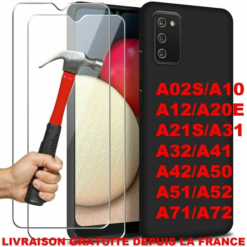 For Samsung A20e A10 A12 A21s A40 A50 A41 A42 A51 Coque Noir + 2 Vitre Verre Trempé
For Samsung A20e A10 A12 A21s A40 A50 A41 A42 A51 Coque Noir + 2 Vitre Verre Trempé