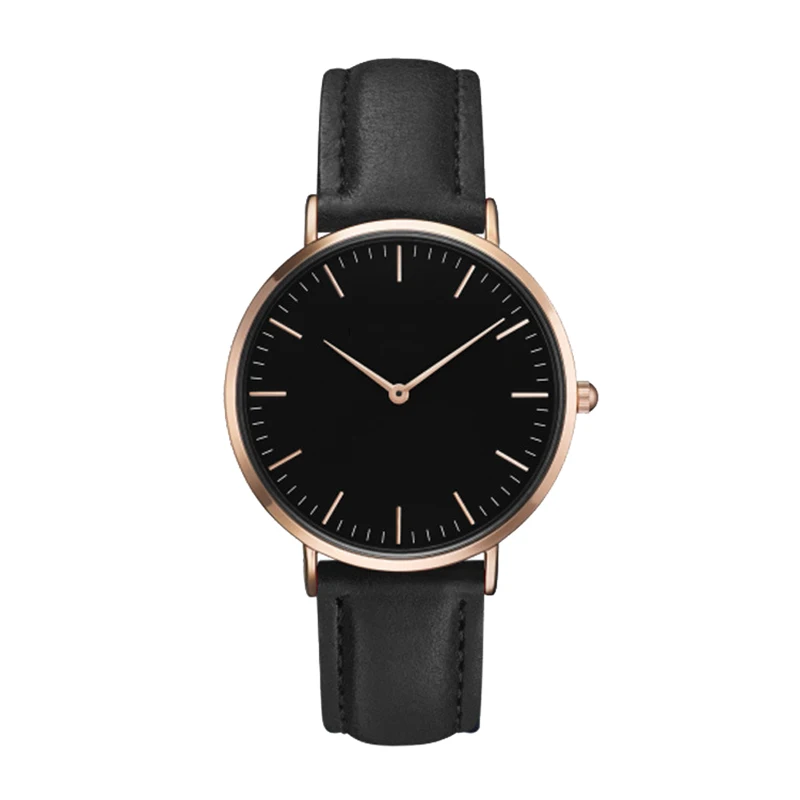 2019 модные простые женские часы повседневные кварцевые наручные с кожаным