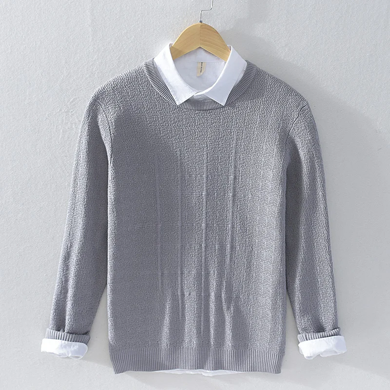 Autumn and winter new style mens sweater long-sleeved round neck trend sweaters for men casual knit slim sweater mens chandail
Autumn and winter new style mens sweater long-sleeved round neck trend sweaters for men casual knit slim sweater mens chandail