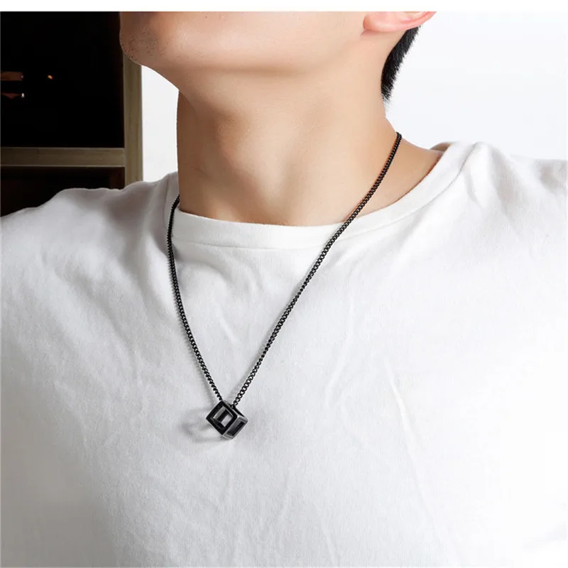 Simple Men Necklace Hollow Square Pendant Stainless Steel Long Chain Trendy Hip Hop Rock Fashion Couple Casual Gift Jewelry
Simple Men Necklace Hollow Square Pendant Stainless Steel Long Chain Trendy Hip Hop Rock Fashion Couple Casual Gift Jewelry
