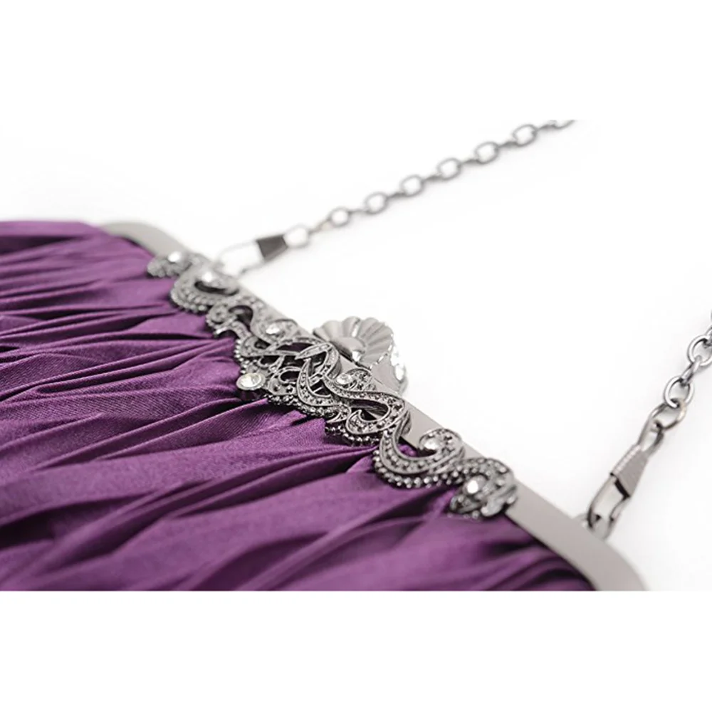 Womens Satin Evening Clutch Wedding Party Purse Cocktail Handbags (Purple)
Womens Satin Evening Clutch Wedding Party Purse Cocktail Handbags (Purple)