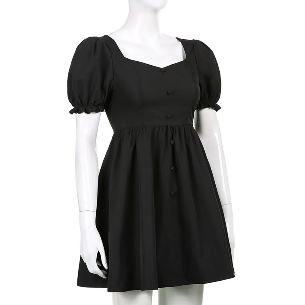 High Street Fashion Puff Sleeve Square Collar Women's Dress 2021 Summer New Draw Back Thin Solid Color Temperament Casual
High Street Fashion Puff Sleeve Square Collar Women's Dress 2021 Summer New Draw Back Thin Solid Color Temperament Casual