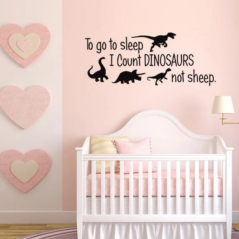 To Go To Sleep Dinosaurs Not Sheep Dinosaur Vinyl Wall Sticker Art Nursery Wall Stickers for Baby Kids Room Decoration
To Go To Sleep Dinosaurs Not Sheep Dinosaur Vinyl Wall Sticker Art Nursery Wall Stickers for Baby Kids Room Decoration
