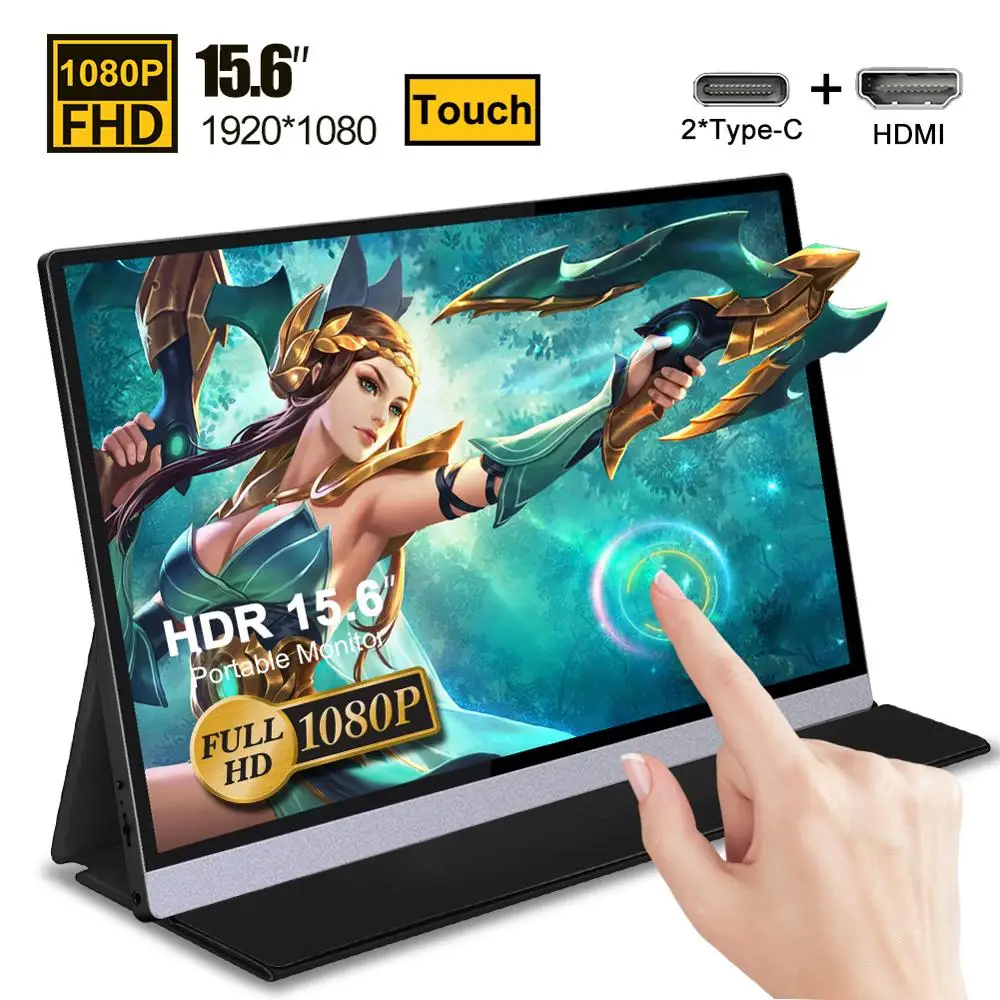 Портативный ЖК-монитор с сенсорным экраном 1080P 15,6, сенсорная панель, HDMI дисплей для ПК, ноутбука, Switch, XBOX серии X, PS4, игровой экран
Портативный ЖК-монитор с сенсорным экраном 1080P 15,6, сенсорная панель, HDMI дисплей для ПК, ноутбука, Switch, XBOX серии X, PS4, игровой экран