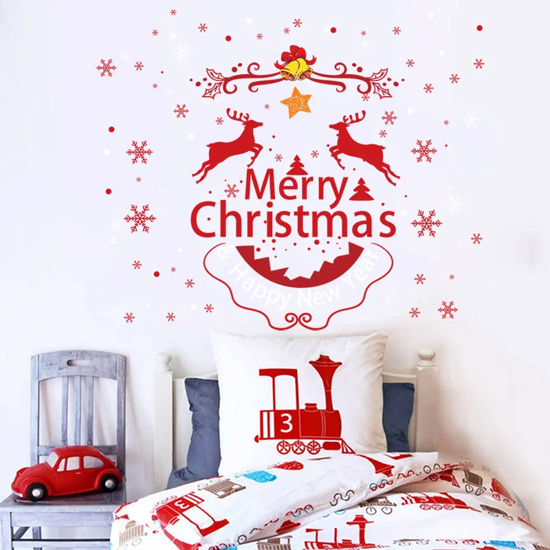 Christmas elk wall sticker cartoon children's room kindergarten wall decoration removable transparent film PVC
Christmas elk wall sticker cartoon children's room kindergarten wall decoration removable transparent film PVC