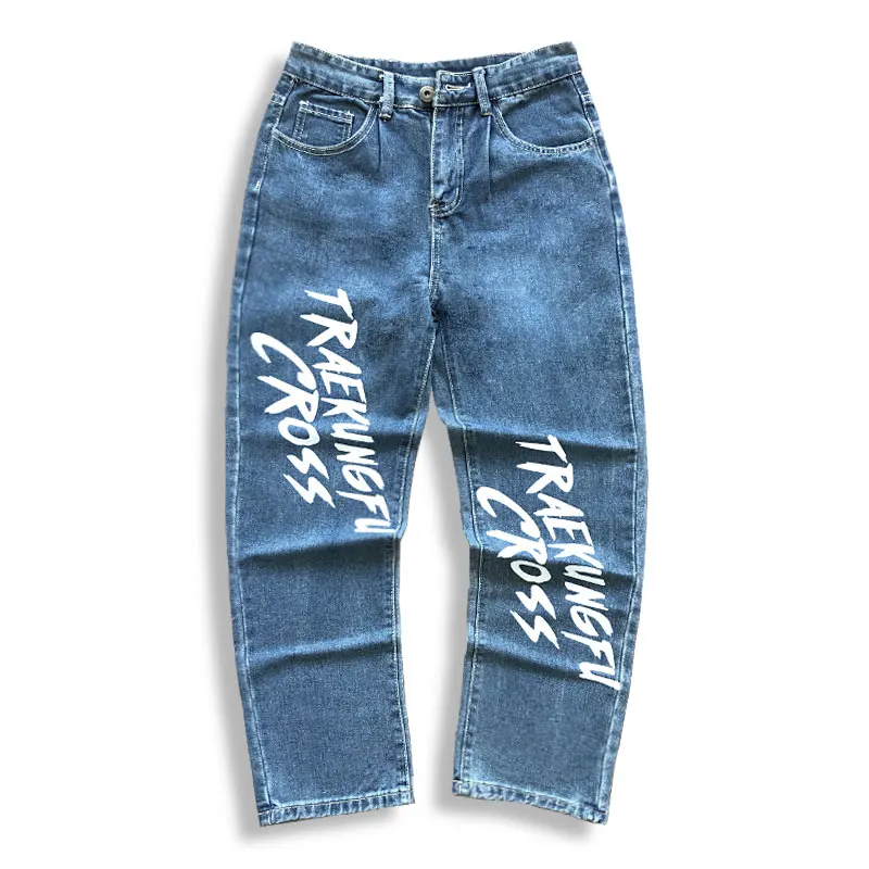 2020 spring Japanese fat and fat plus size letter printing jeans men loose straight pants hip-hop hip-hop.
2020 spring Japanese fat and fat plus size letter printing jeans men loose straight pants hip-hop hip-hop.