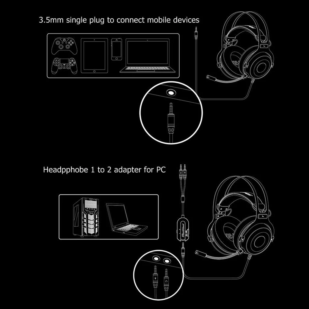 Pro Gaming Headset Stereo 7.1 Surround Sound PC Headsets Mic In-Line Control DSP Sound Card Over-Ear Gaming Headphones
Pro Gaming Headset Stereo 7.1 Surround Sound PC Headsets Mic In-Line Control DSP Sound Card Over-Ear Gaming Headphones