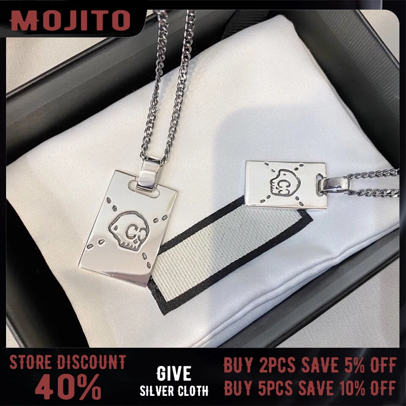 S925 Sterling Silver Classic Skull Elf Square G Necklace Couple Style Fashion Original Luxury Jewelry Personality Retro Style
S925 Sterling Silver Classic Skull Elf Square G Necklace Couple Style Fashion Original Luxury Jewelry Personality Retro Style