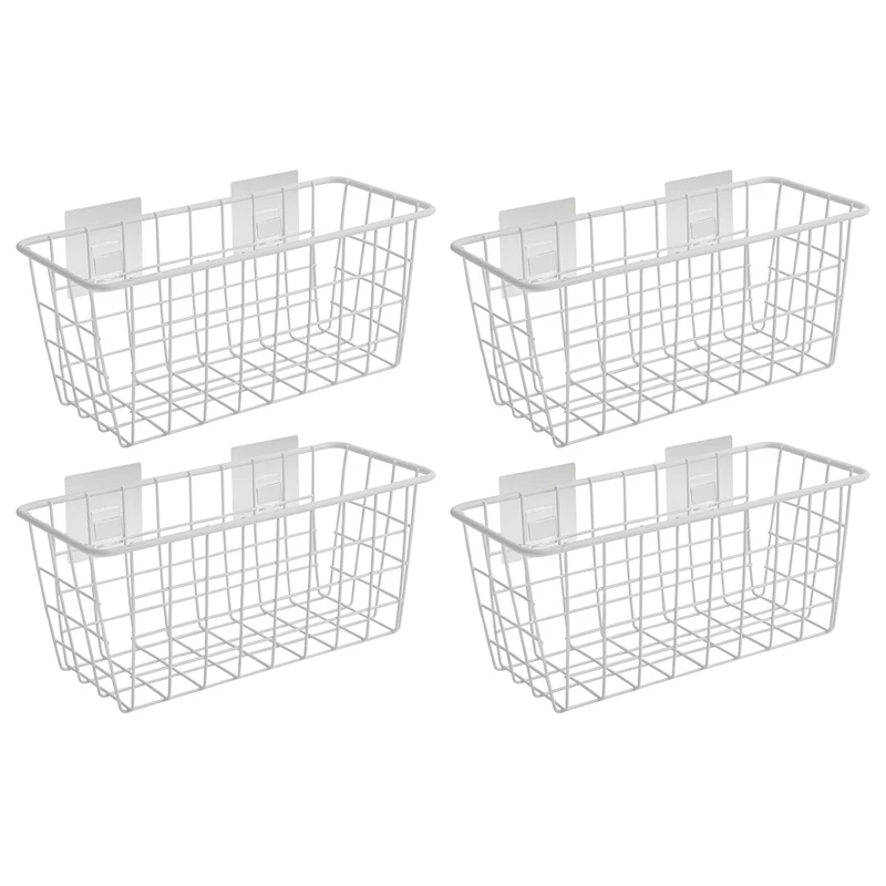4 Pack Metal Hanging Wire Basket with Hooks for Storage Wall Mount on Door Organizer Holder for Kitchen Bathroom Bedroom
4 Pack Metal Hanging Wire Basket with Hooks for Storage Wall Mount on Door Organizer Holder for Kitchen Bathroom Bedroom