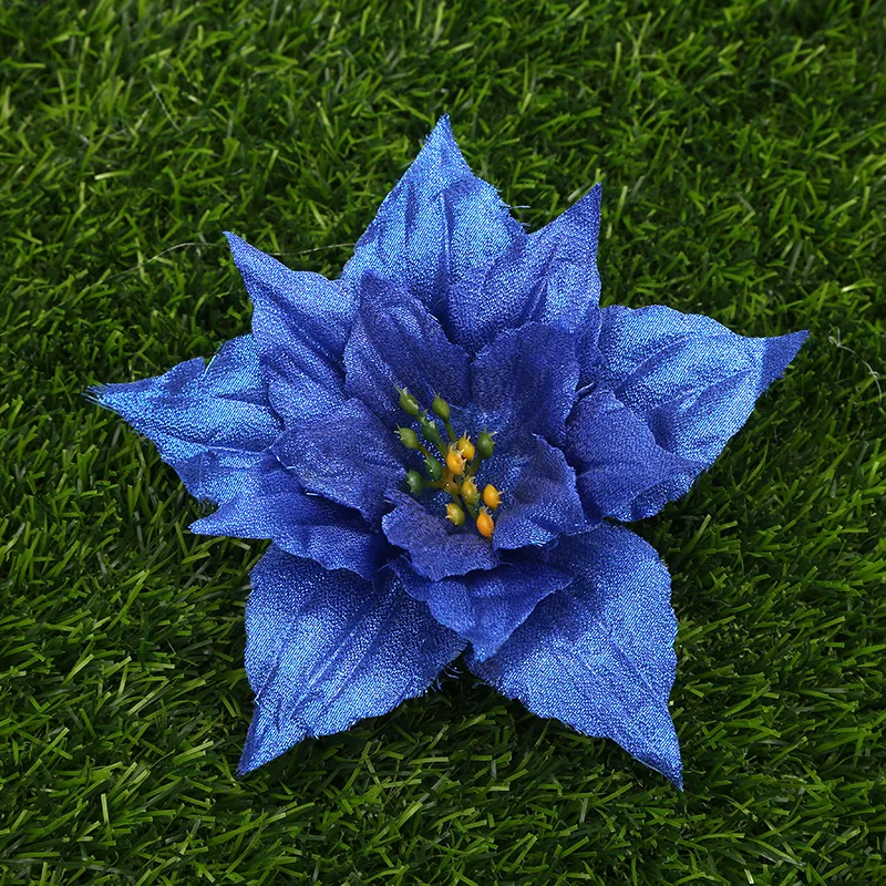 Большой цветок 13 см блестящий искусственный Шелковый украшение на
