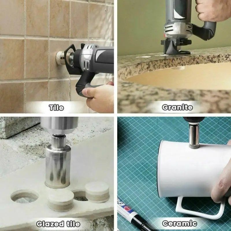 5/6/8/10/12mm Diamond Coated Drill Bit Set Hole Saw Tile Drill Bits For Ceramic Glass Porcelain Marble Drilling Bit Home Tools
5/6/8/10/12mm Diamond Coated Drill Bit Set Hole Saw Tile Drill Bits For Ceramic Glass Porcelain Marble Drilling Bit Home Tools