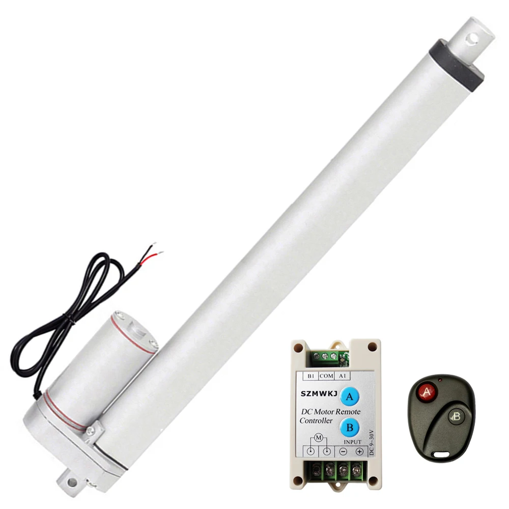 14mm/s Spd 12V DC 400mm 16" Stroke 1000N/220lbs Linear Actuator + Wireless Forward Reverse Controller for Auto Car Boat Elevator
14mm/s Spd 12V DC 400mm 16" Stroke 1000N/220lbs Linear Actuator + Wireless Forward Reverse Controller for Auto Car Boat Elevator