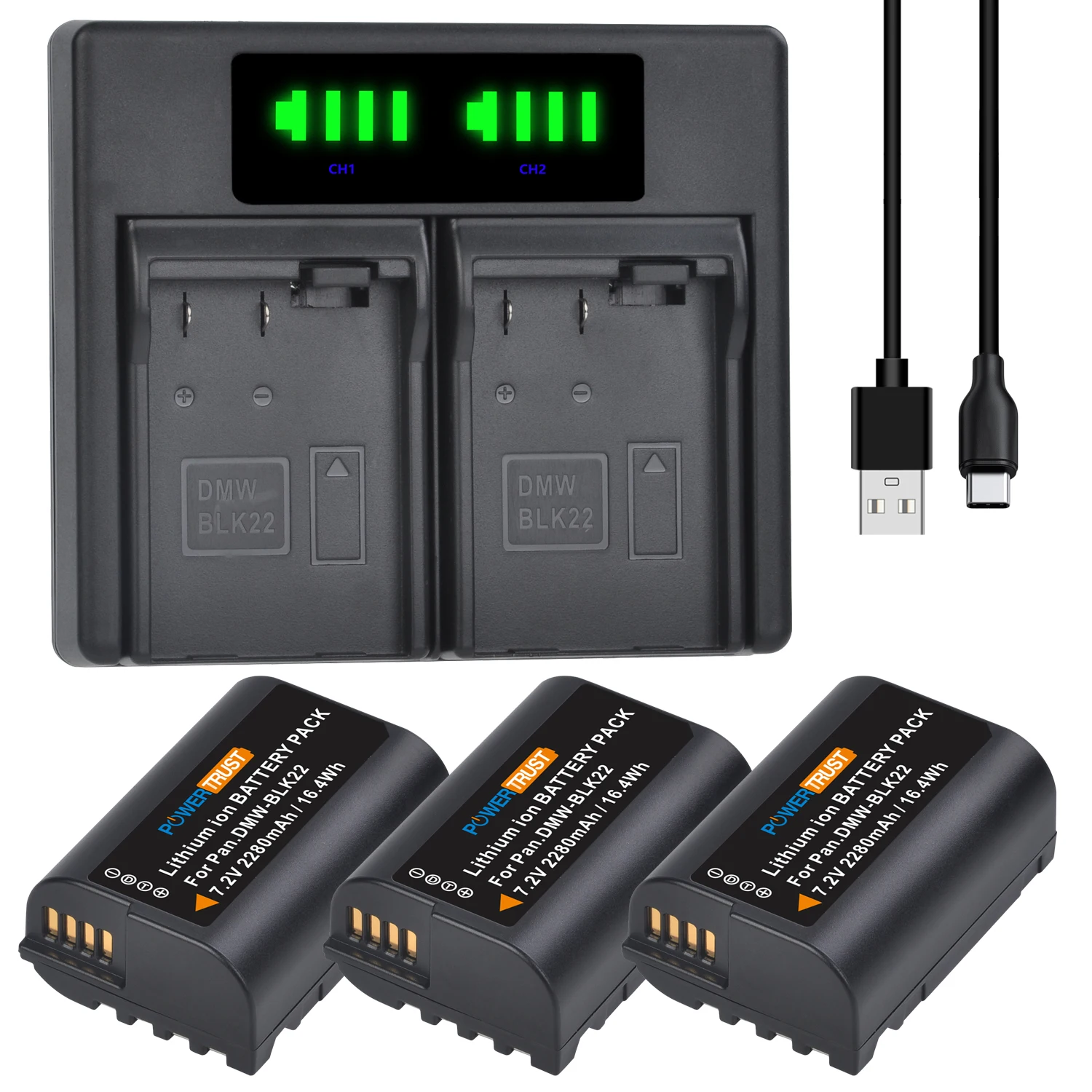 2280mAh DMW-BLK22 DMW BLK22 Battery with Charger for Panasonic LUMIX DC-S5 DC-S5K Camera
2280mAh DMW-BLK22 DMW BLK22 Battery with Charger for Panasonic LUMIX DC-S5 DC-S5K Camera