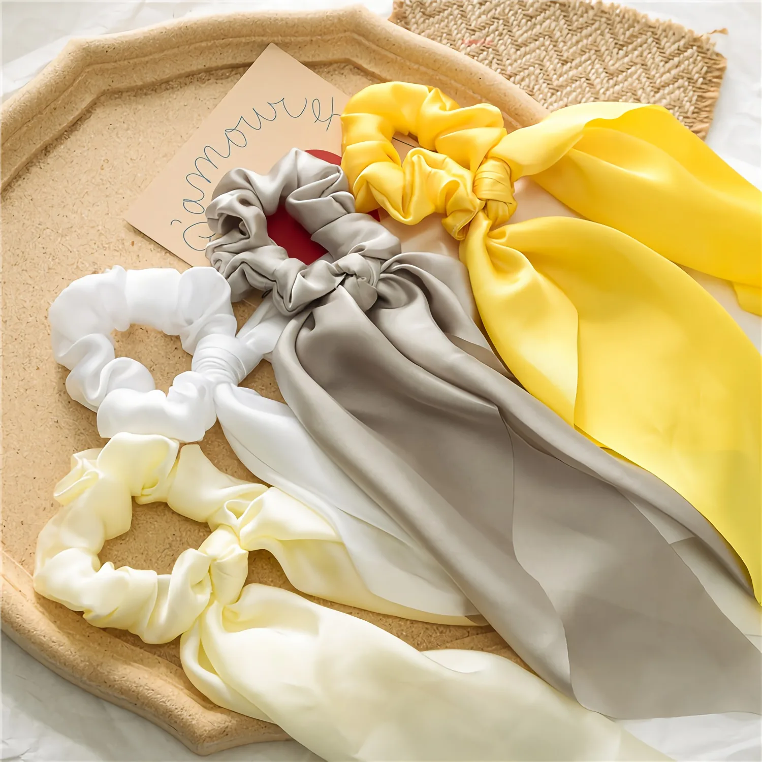 Pure color satin Hair Scarf Headbands Bohemian ladies headband 2021 New streamers headband ponytail Hair headwear
Pure color satin Hair Scarf Headbands Bohemian ladies headband 2021 New streamers headband ponytail Hair headwear
