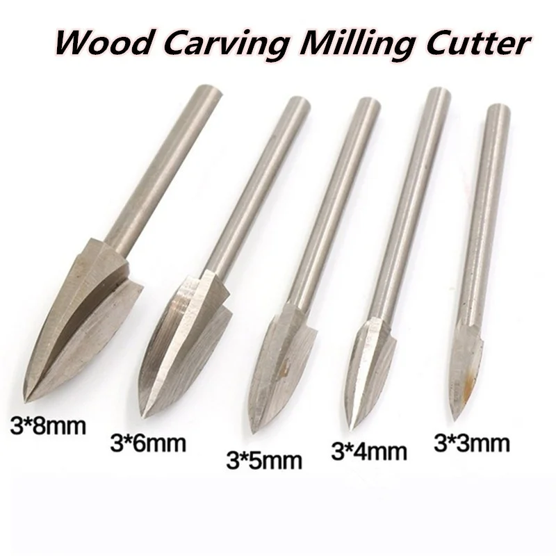 5pcs 3mm Wood Milling Cutter Tool Carving Rasps 3-8mm White Steel Rotary Bit Tools
5pcs 3mm Wood Milling Cutter Tool Carving Rasps 3-8mm White Steel Rotary Bit Tools