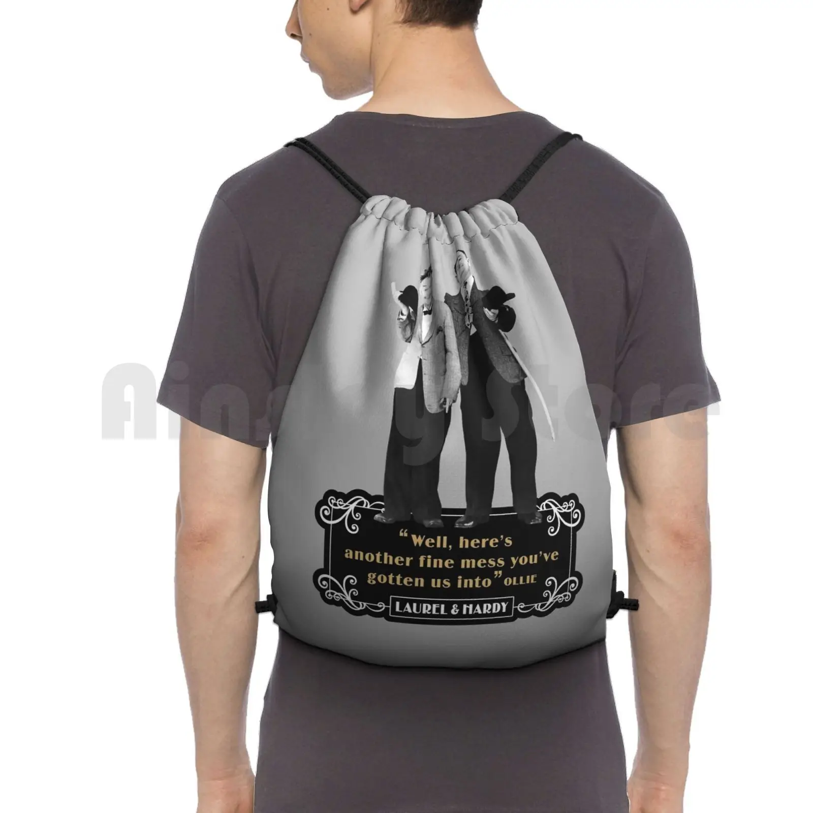 - " Well Here’S Another Fine Mess You’Ve Gotten Us Into " Backpack Drawstring Bags Gym Bag Waterproof Laurel Hardy Well
- " Well Here’S Another Fine Mess You’Ve Gotten Us Into " Backpack Drawstring Bags Gym Bag Waterproof Laurel Hardy Well