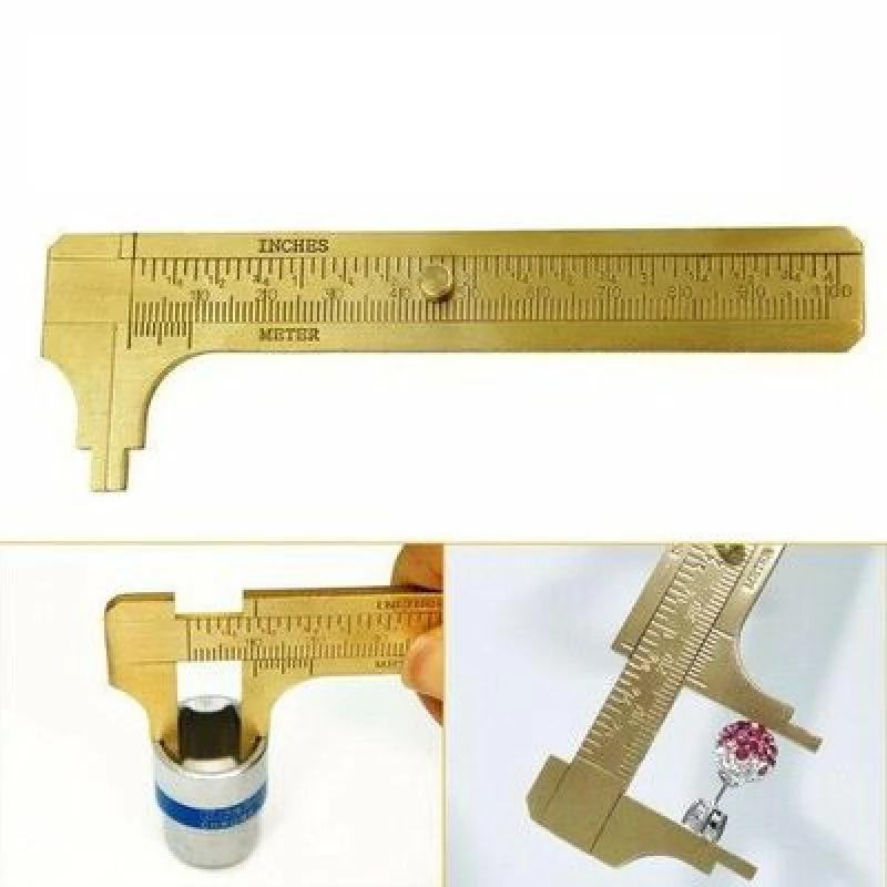 Solid brass/Stainless steel calipers Solid Sliding Gauge Vernier Caliper Jewelry Measuring Tool Multiple New 80mm/100mm/150mm
Solid brass/Stainless steel calipers Solid Sliding Gauge Vernier Caliper Jewelry Measuring Tool Multiple New 80mm/100mm/150mm