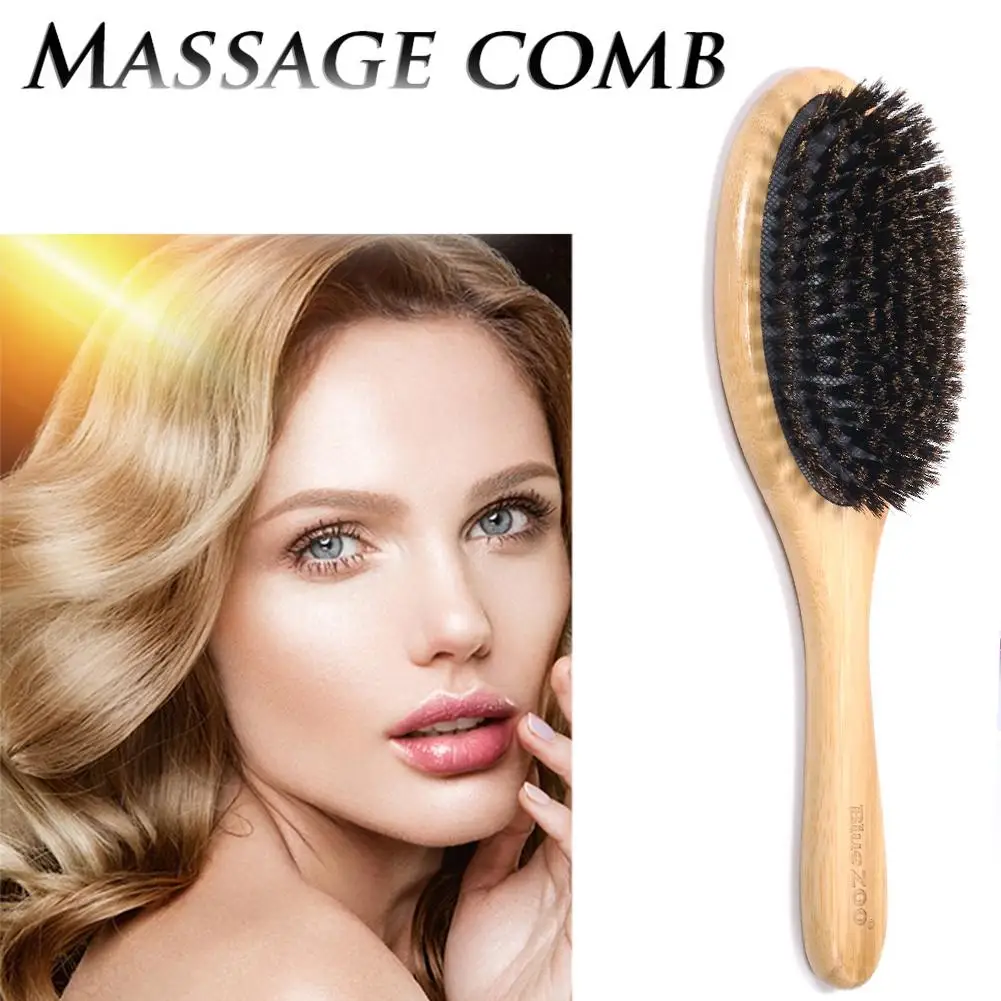 Black Boar Bristle Hair Brush Comb Oval Anti-static Paddle Massage Scalp Brush Anti-static Air Cushion Function Massage Comb
Black Boar Bristle Hair Brush Comb Oval Anti-static Paddle Massage Scalp Brush Anti-static Air Cushion Function Massage Comb