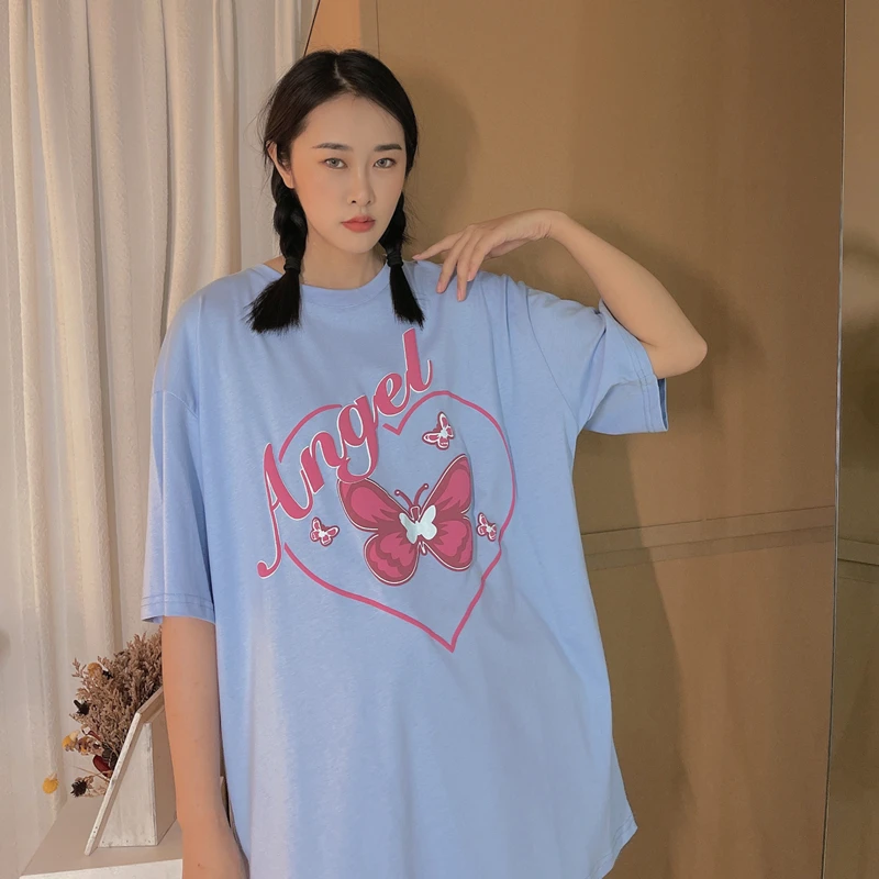 American foam printed short sleeve T-shirts women's 2021 summer new Korean student top tees
American foam printed short sleeve T-shirts women's 2021 summer new Korean student top tees